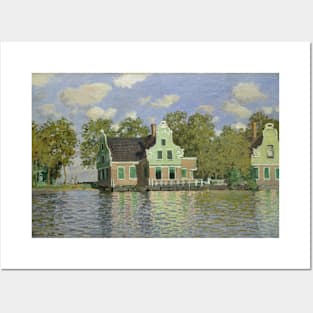 Houses by the Bank of the River by Claude Monet Posters and Art